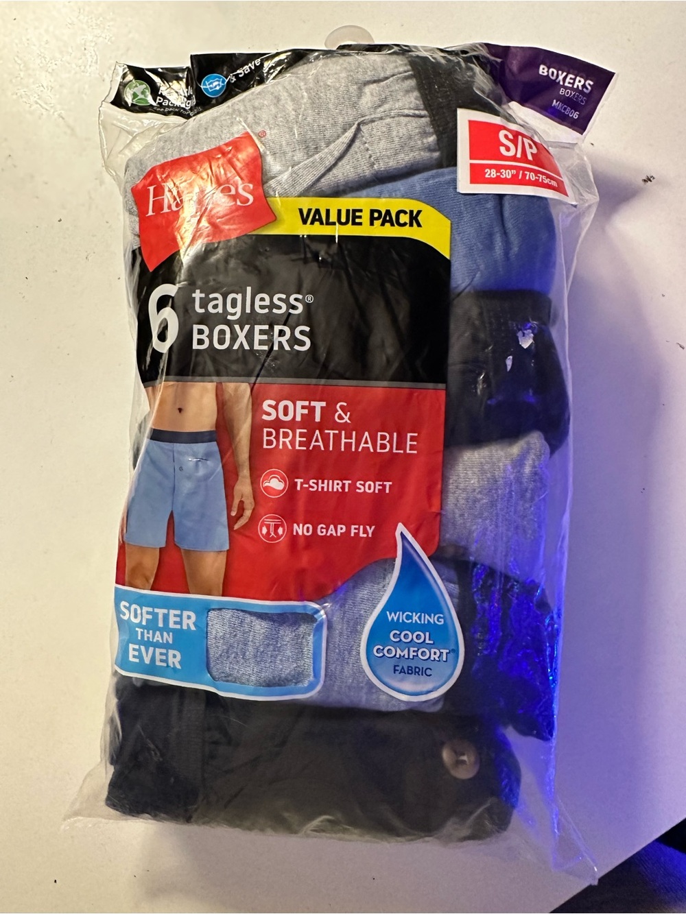 Hanes Men's Boxer Briefs 6-Pack - Gray & Black
